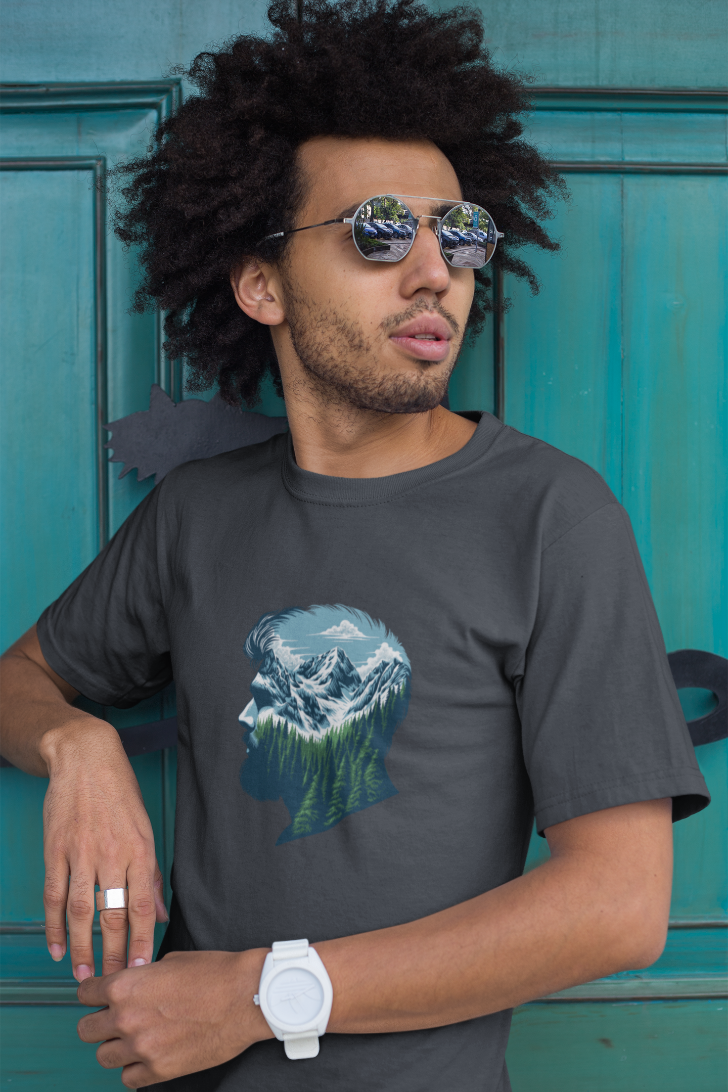Oversized Shirt men MarketPrint