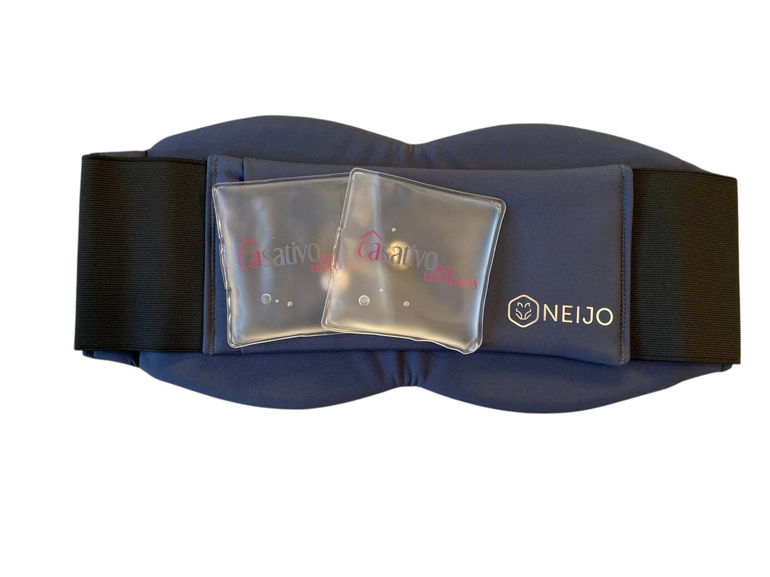 NEIJO | Outdoorsitzgurt SET Smoke Blue, inkl. 2 Handwärmer / Taschenwärmer